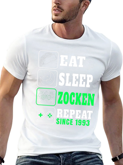 Eat Sleep Zocken Repeat Since 1993 T-Shirt