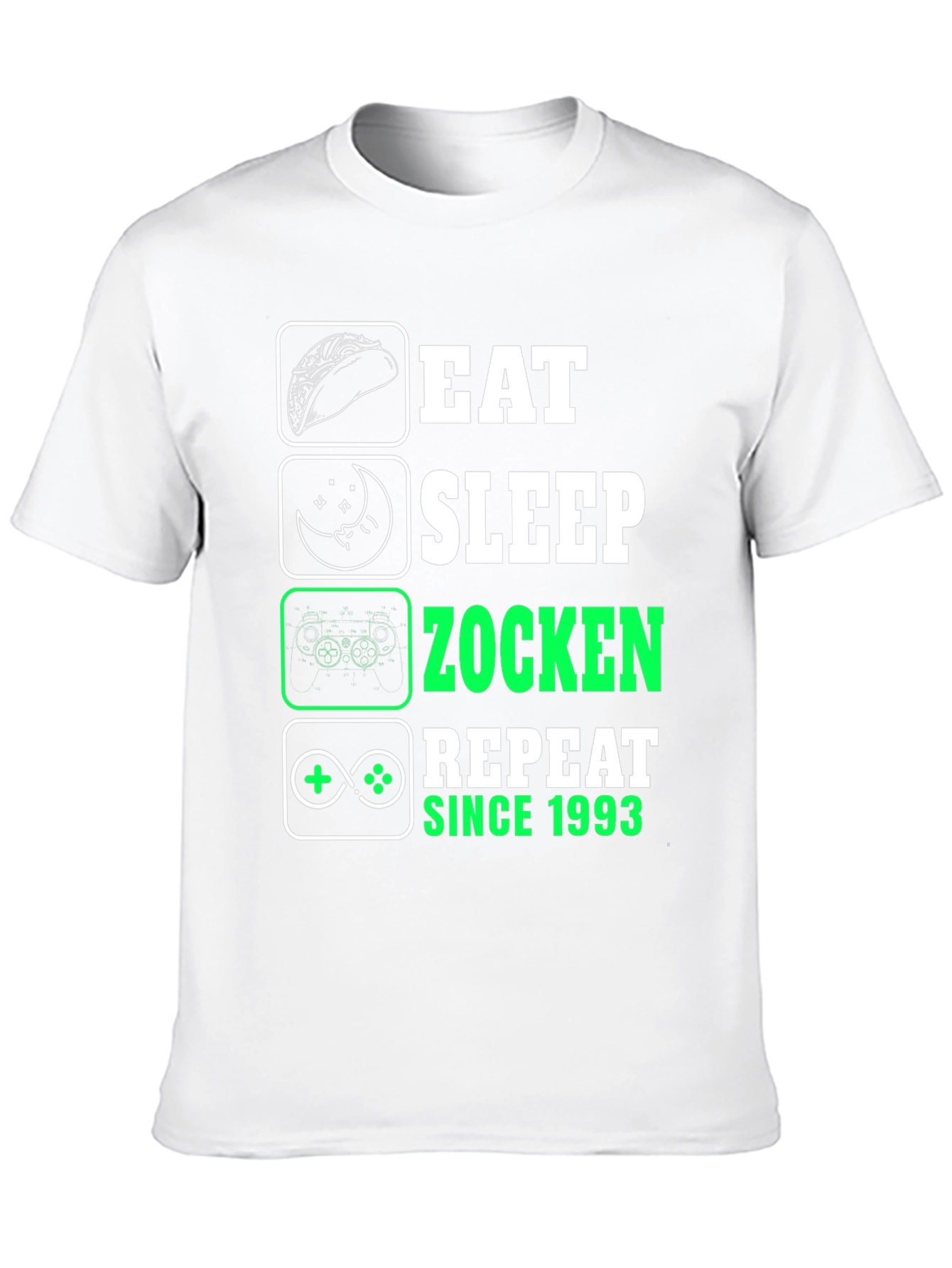 Eat Sleep Zocken Repeat Since 1993 T-Shirt