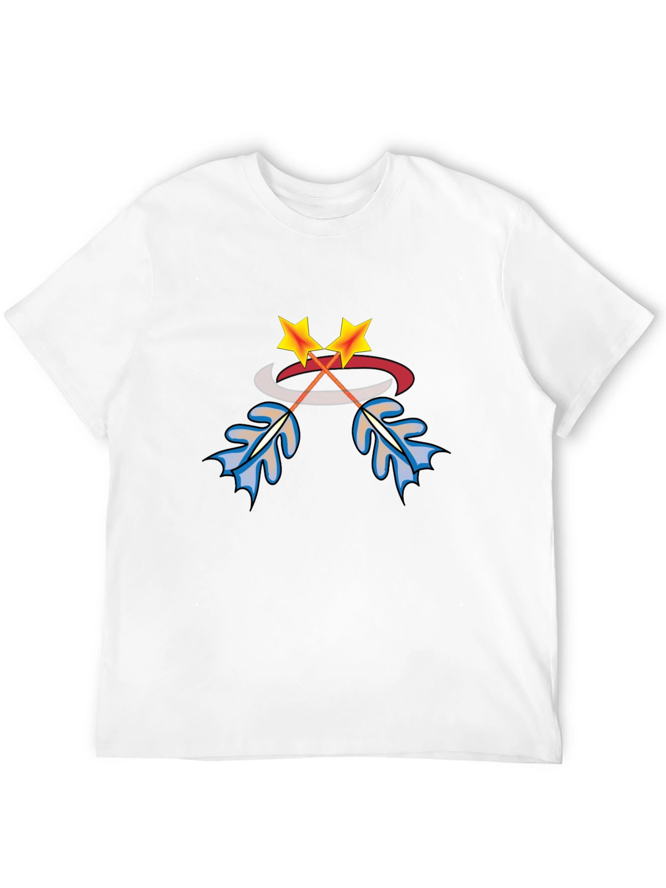 Stylized Crossed Arrows Graphic Tee - Black