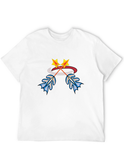 Stylized Crossed Arrows Graphic Tee - Black