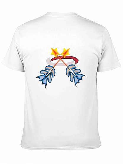 Stylized Crossed Arrows Graphic Tee - Black