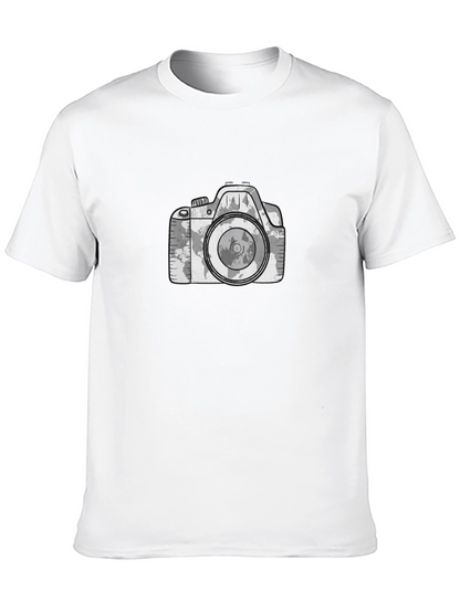 World Map Camera Graphic Tee