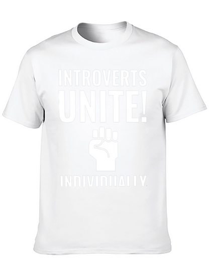Introverts Unite! Black Graphic Tee