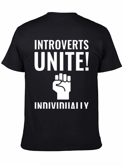 Introverts Unite! Black Graphic Tee