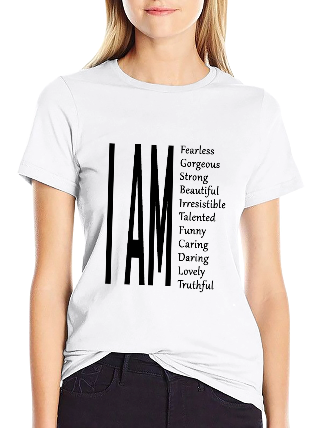 I AM Positive Affirmation T-Shirt - Black