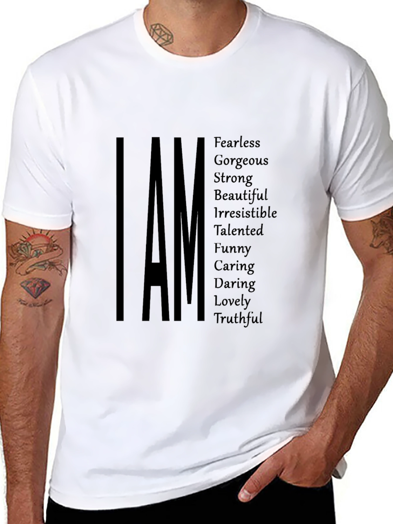 I AM Positive Affirmation T-Shirt - Black