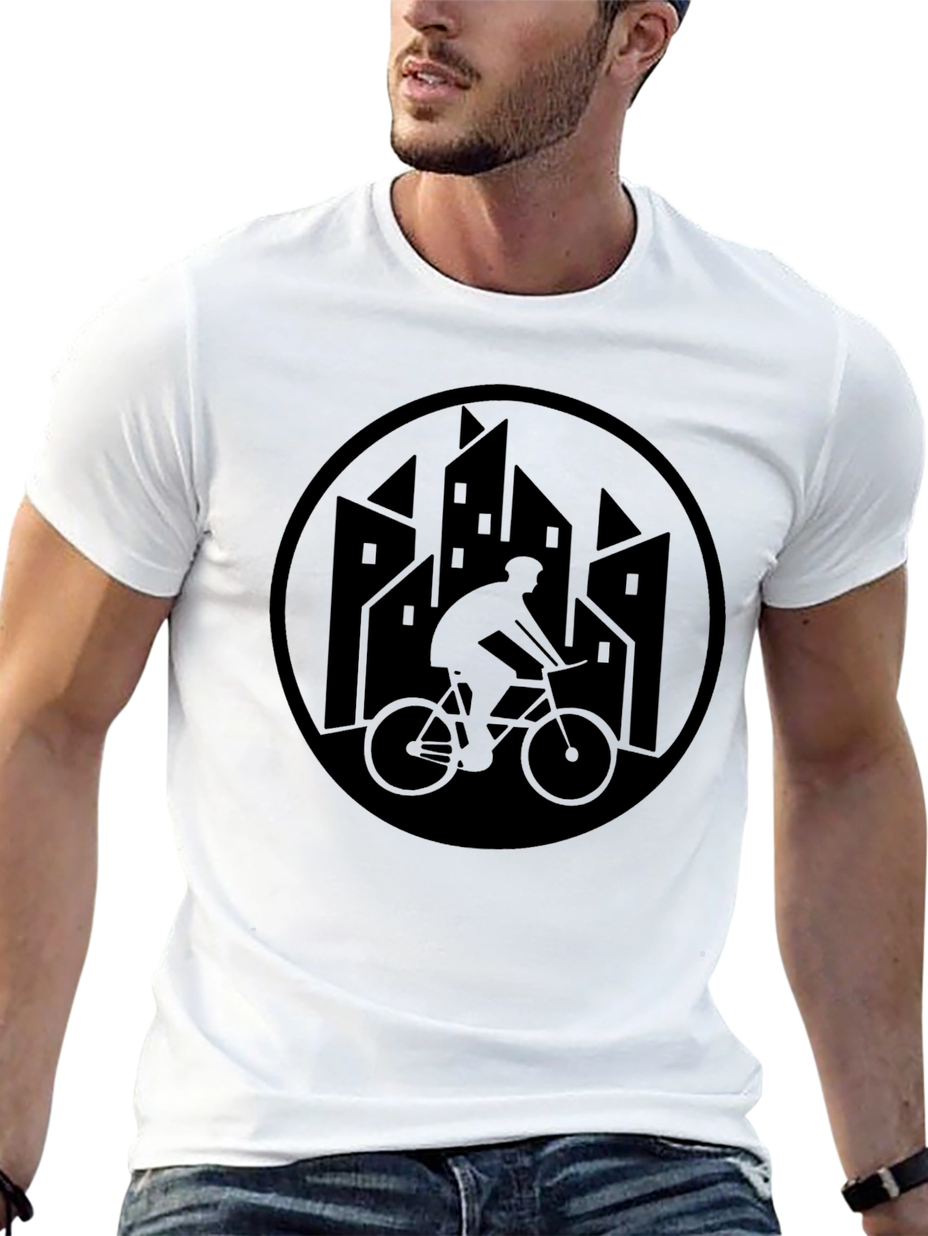 Urban Cyclist Graphic T-Shirt - Black