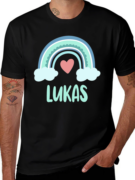 Lukas Rainbow Heart Custom T-Shirt