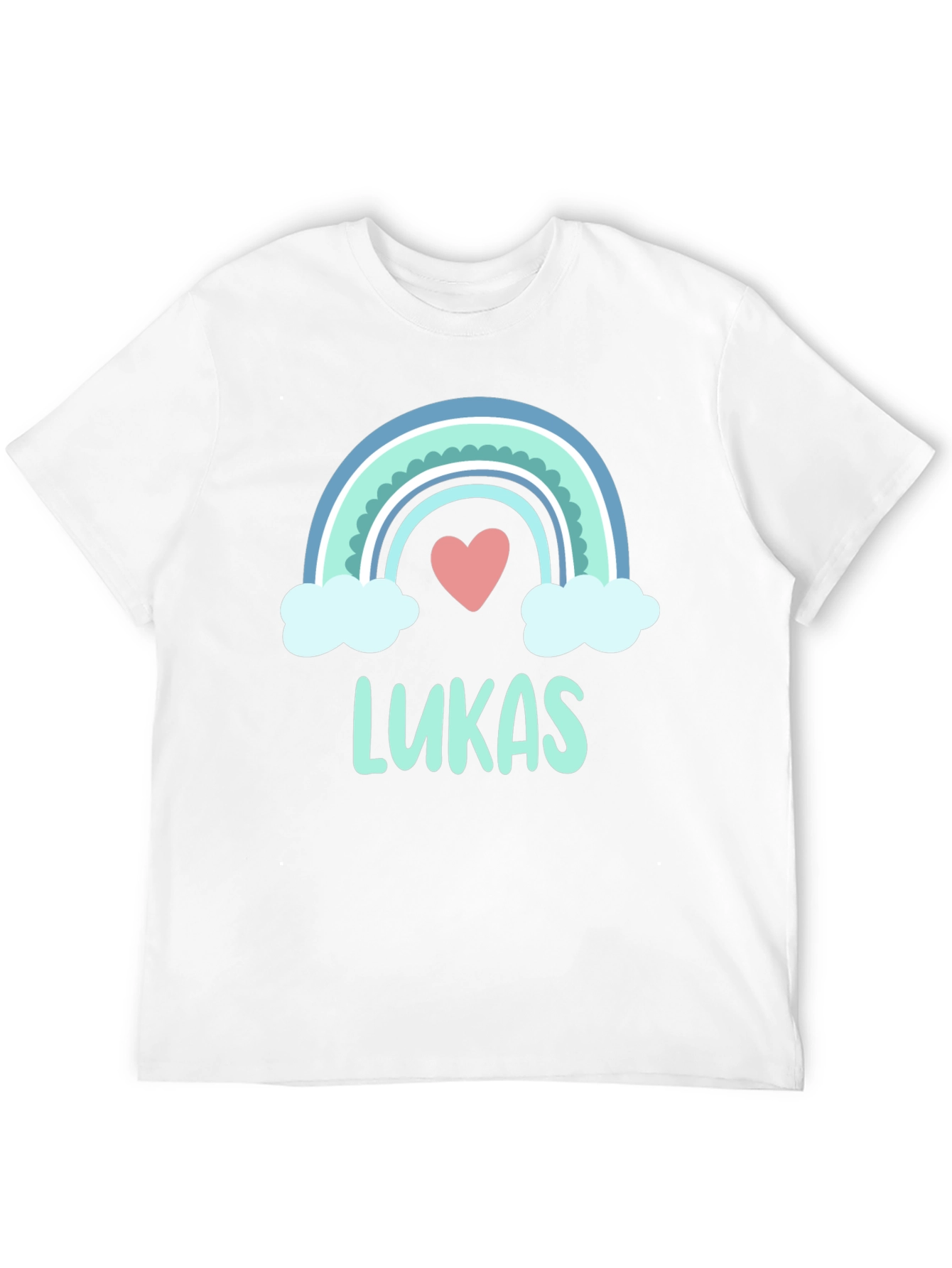 Lukas Rainbow Heart Custom T-Shirt