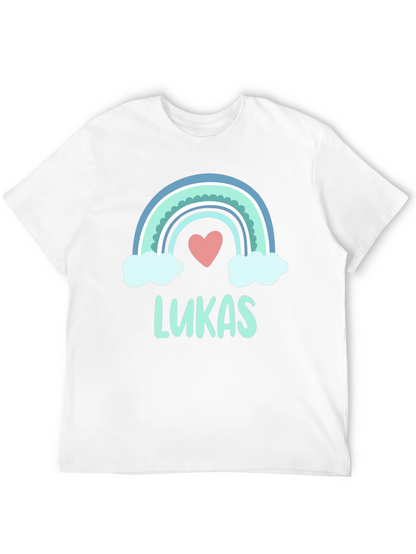 Lukas Rainbow Heart Custom T-Shirt
