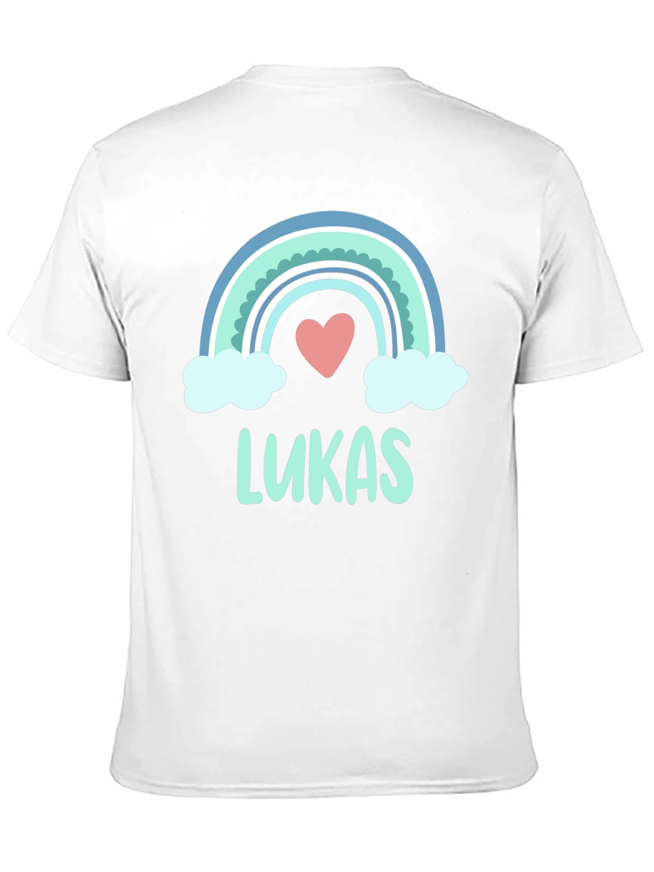 Lukas Rainbow Heart Custom T-Shirt