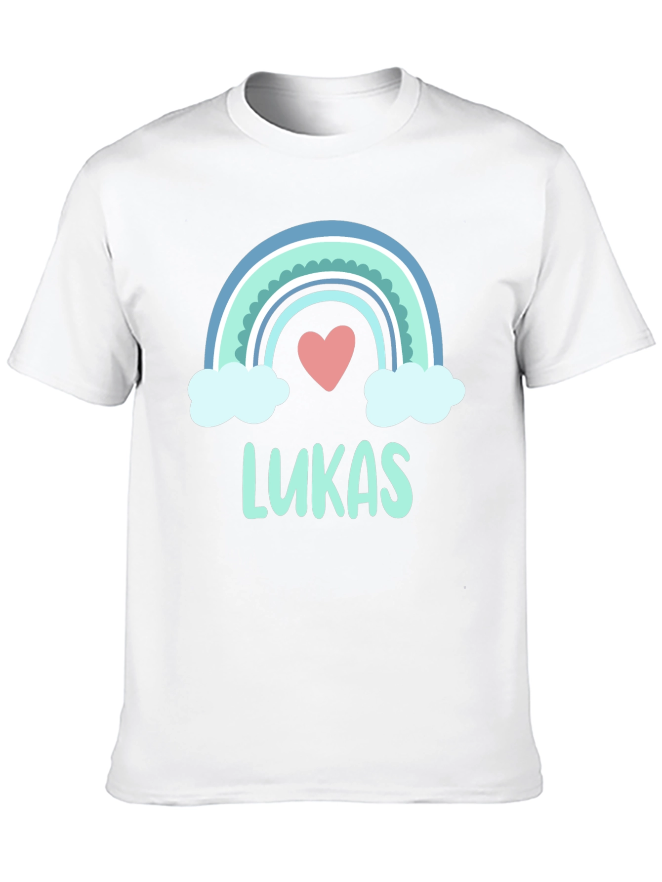 Lukas Rainbow Heart Custom T-Shirt
