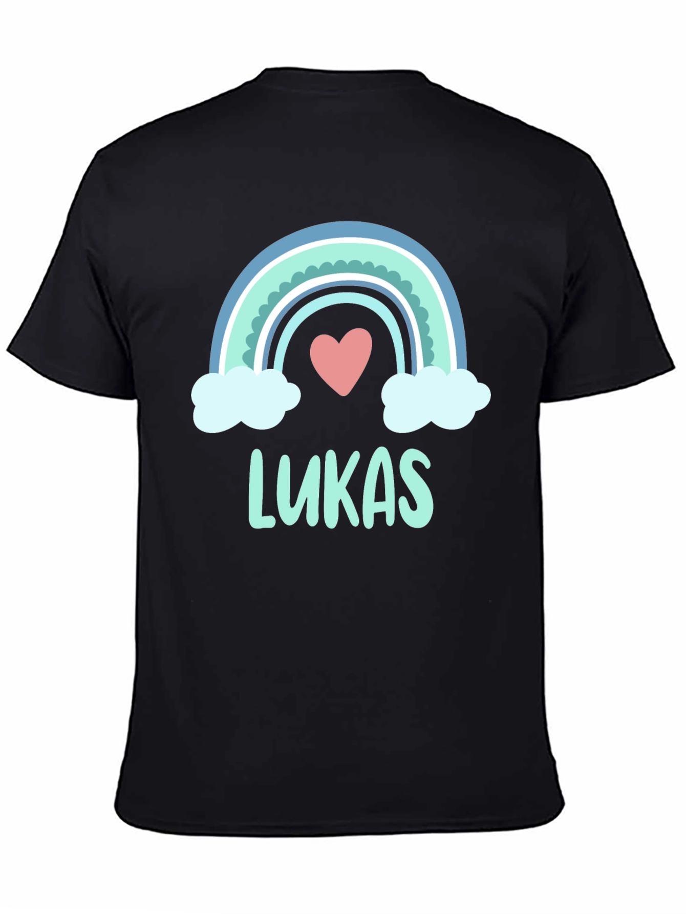 Lukas Rainbow Heart Custom T-Shirt