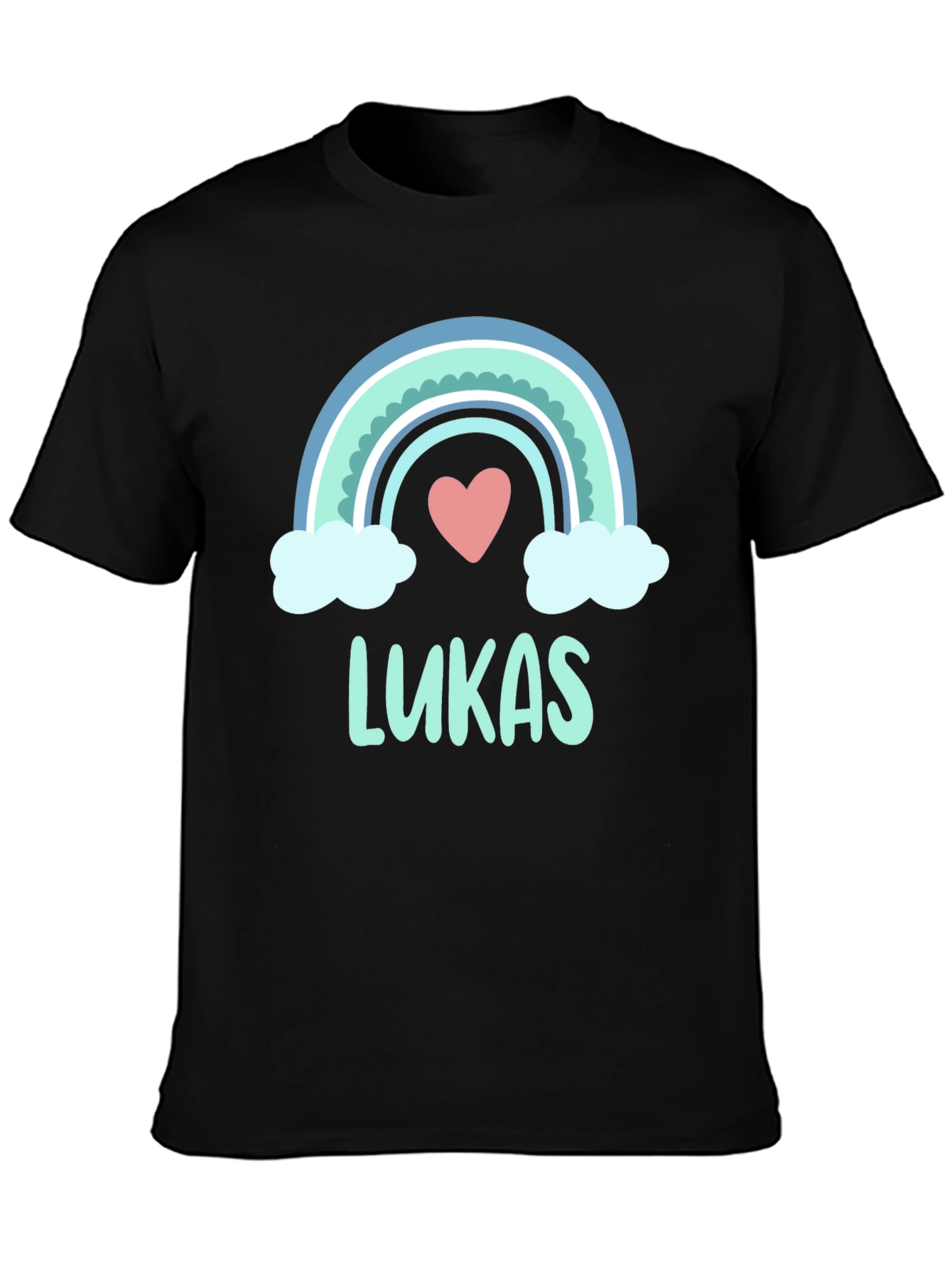 Lukas Rainbow Heart Custom T-Shirt