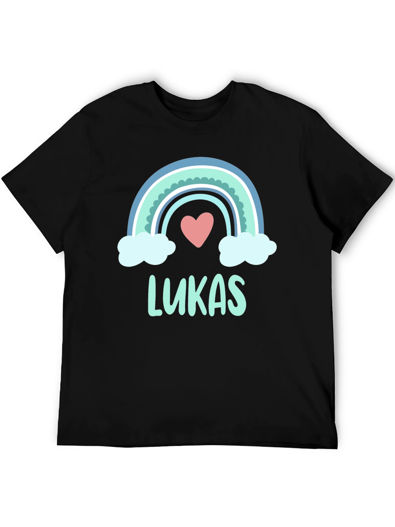 Lukas Rainbow Heart Custom T-Shirt