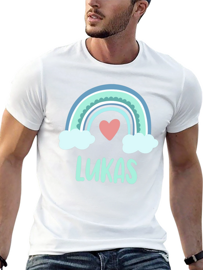 Lukas Rainbow Heart Custom T-Shirt