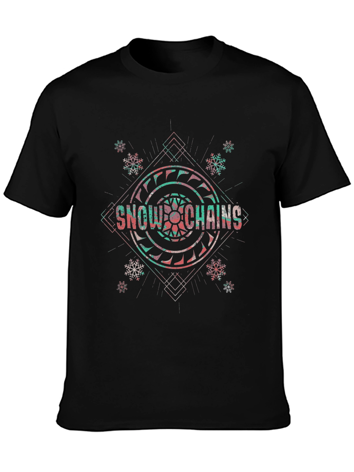 Snow Chains Graphic Tee - Black