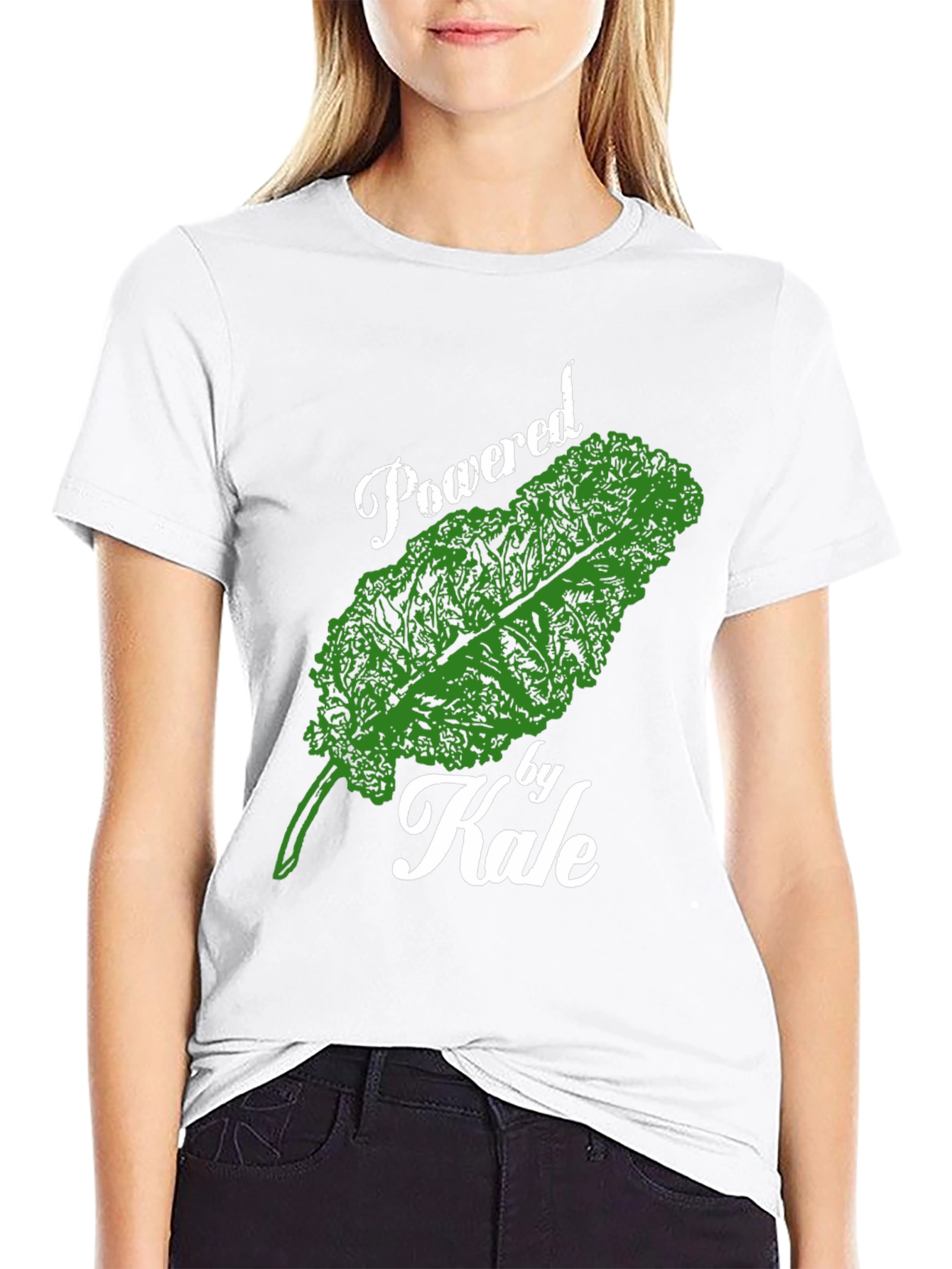 Powered by Kale T-Shirt - Vegan & Healthy