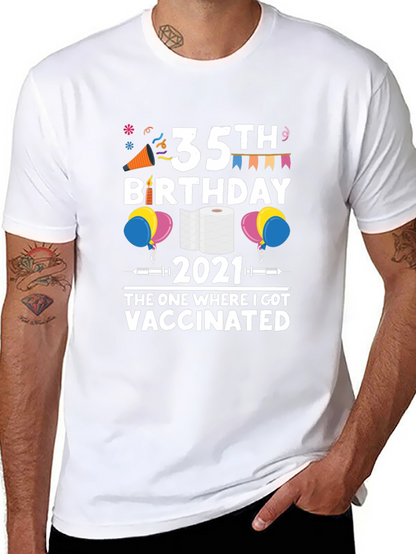 35th Birthday 2021 Vaccinated T-Shirt