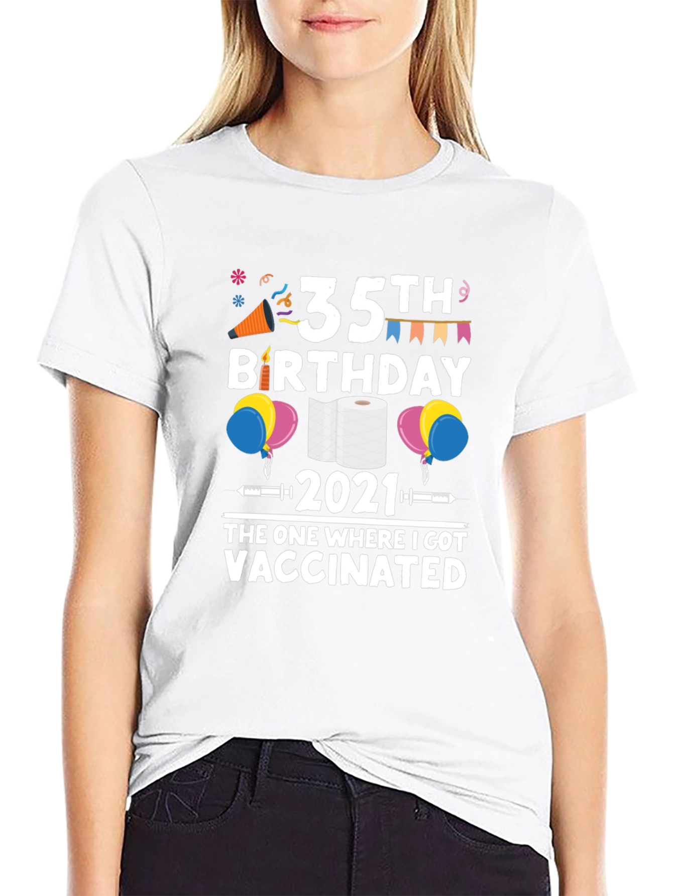 35th Birthday 2021 Vaccinated T-Shirt