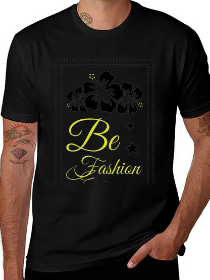 Black Floral Fashion Tee
