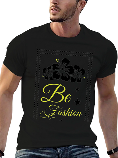 Black Floral Fashion Tee