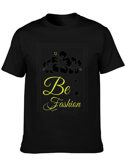 Black Floral Fashion Tee