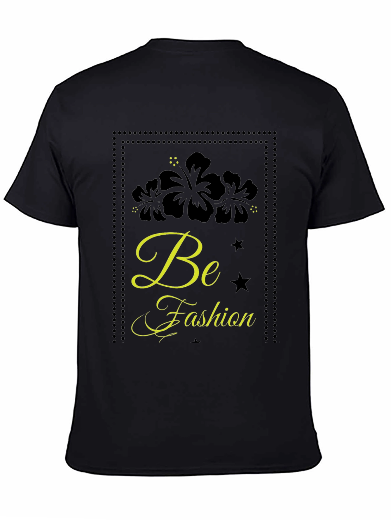 Black Floral Fashion Tee