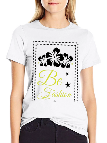 Black Floral Fashion Tee
