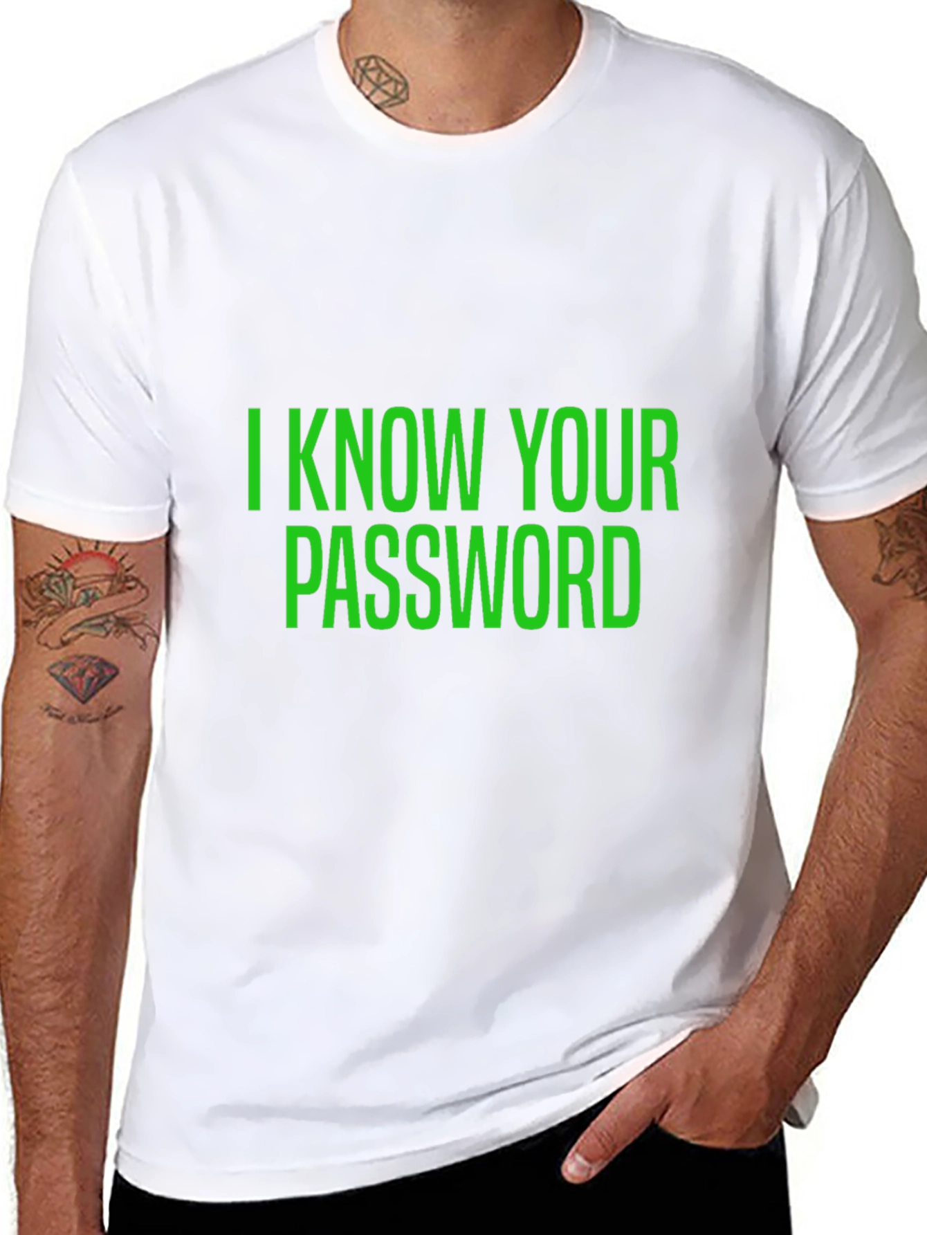 I Know Your Password Black T-Shirt