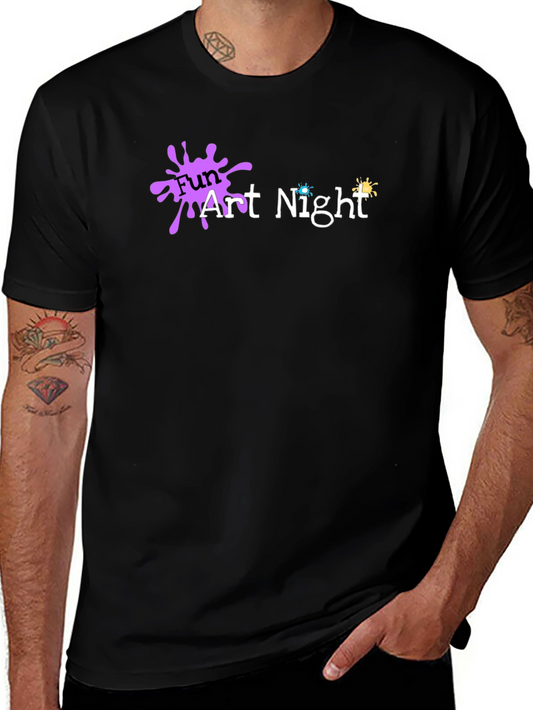 Fun Art Night Black T-Shirt