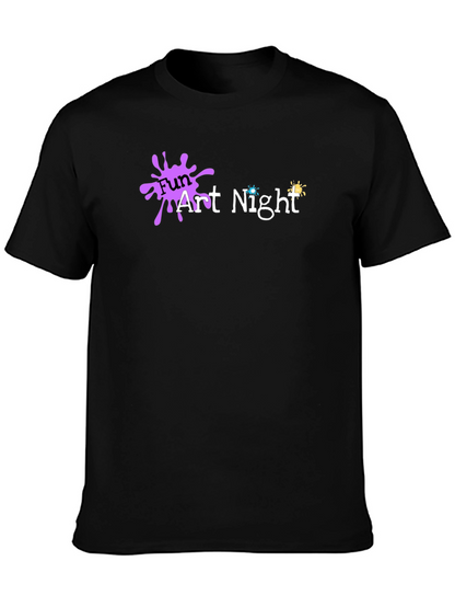 Fun Art Night Black T-Shirt