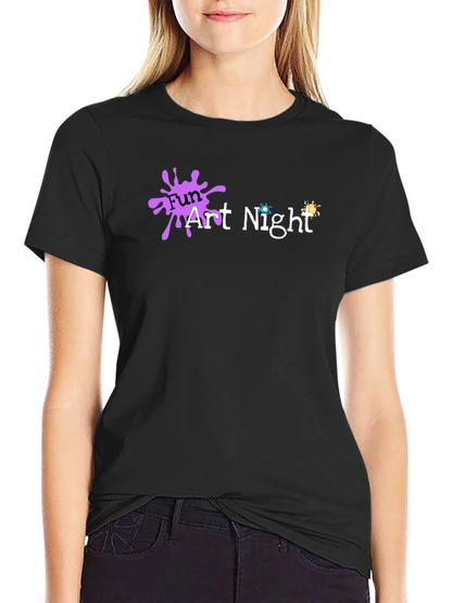 Fun Art Night Black T-Shirt