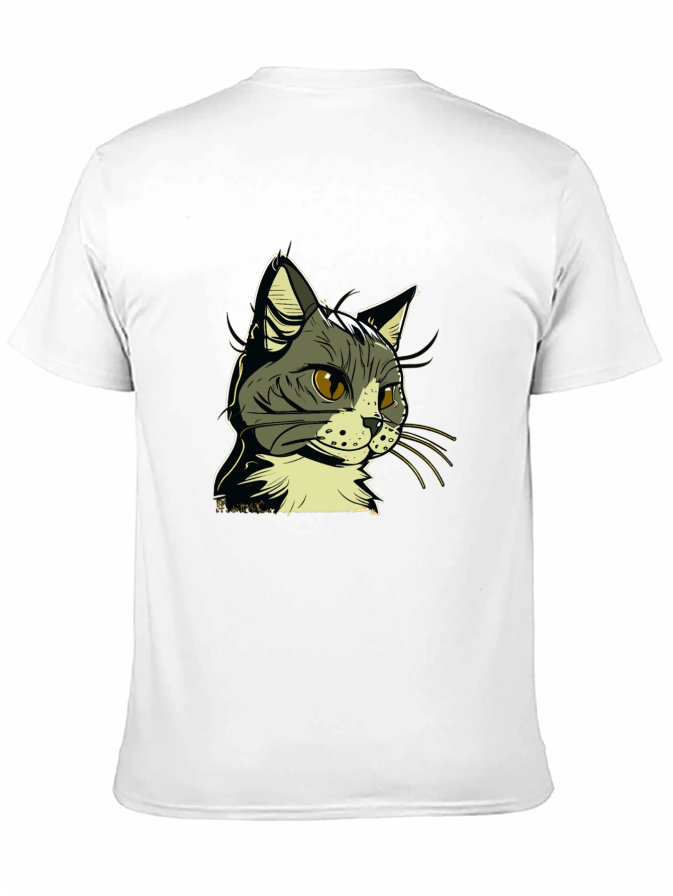 Cool Cat Graphic Tee - Black Cotton Shirt