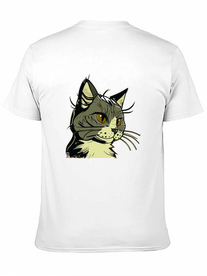 Cool Cat Graphic Tee - Black Cotton Shirt
