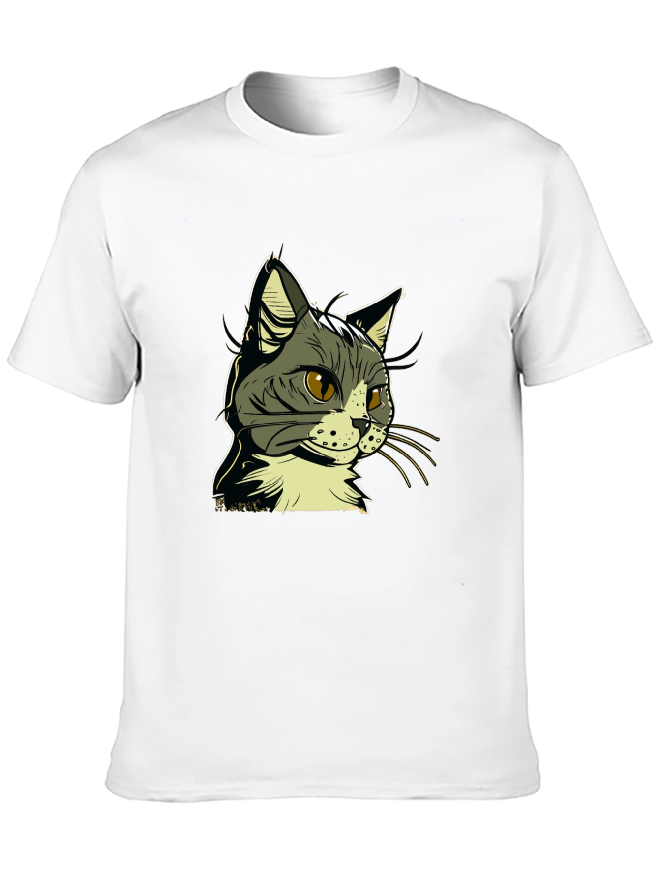 Cool Cat Graphic Tee - Black Cotton Shirt