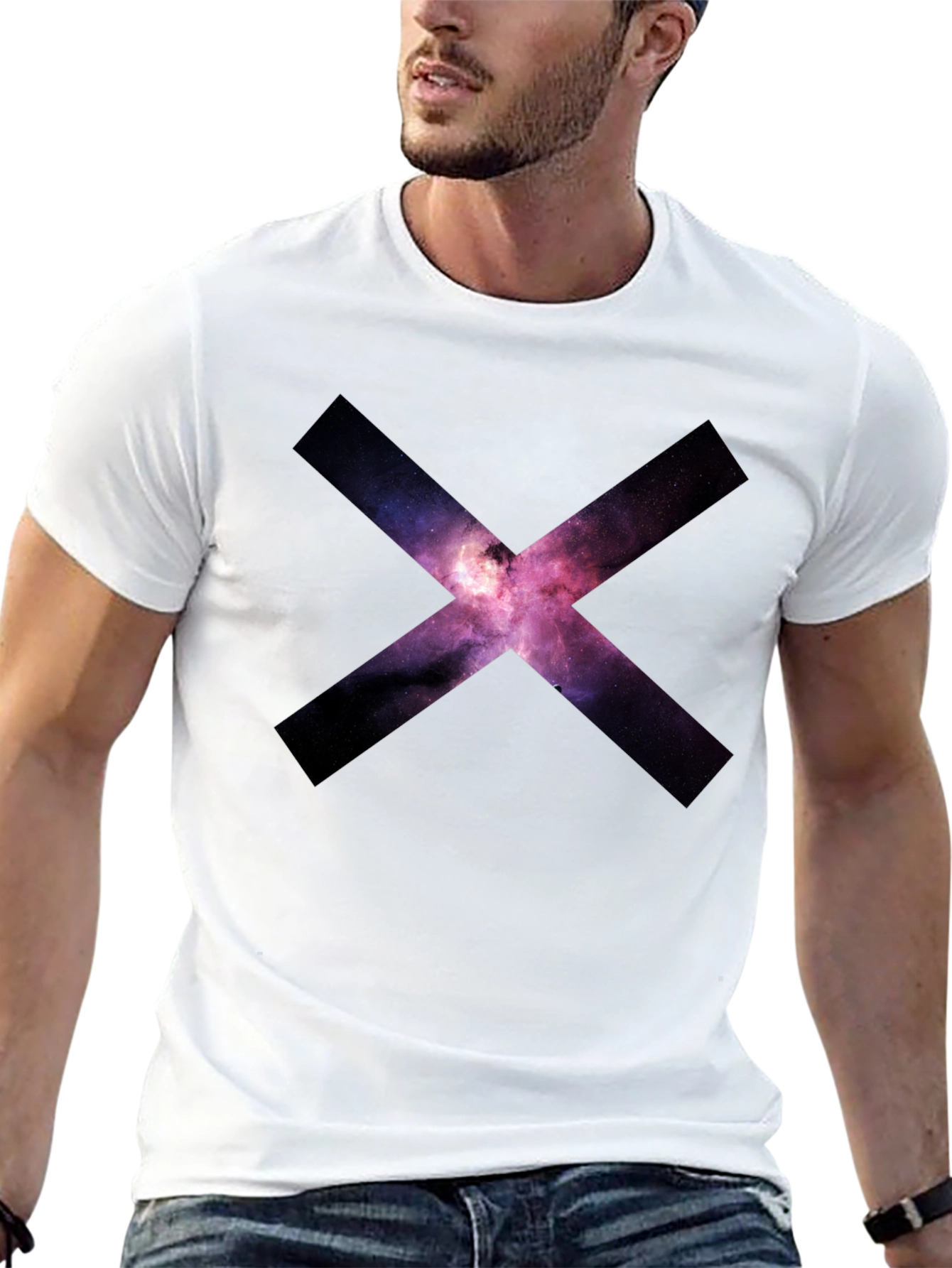Galaxy X Graphic Black T-Shirt