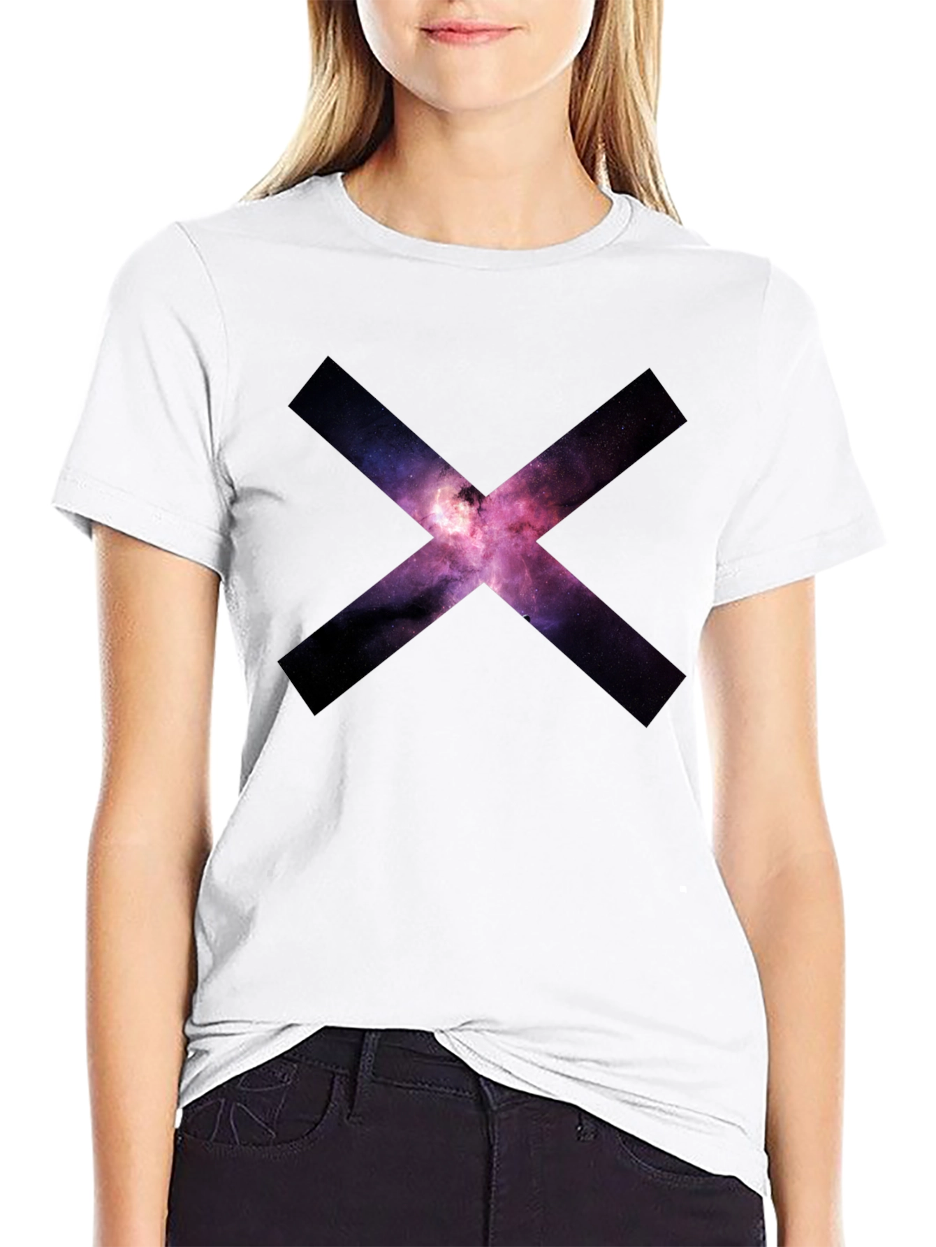 Galaxy X Graphic Black T-Shirt