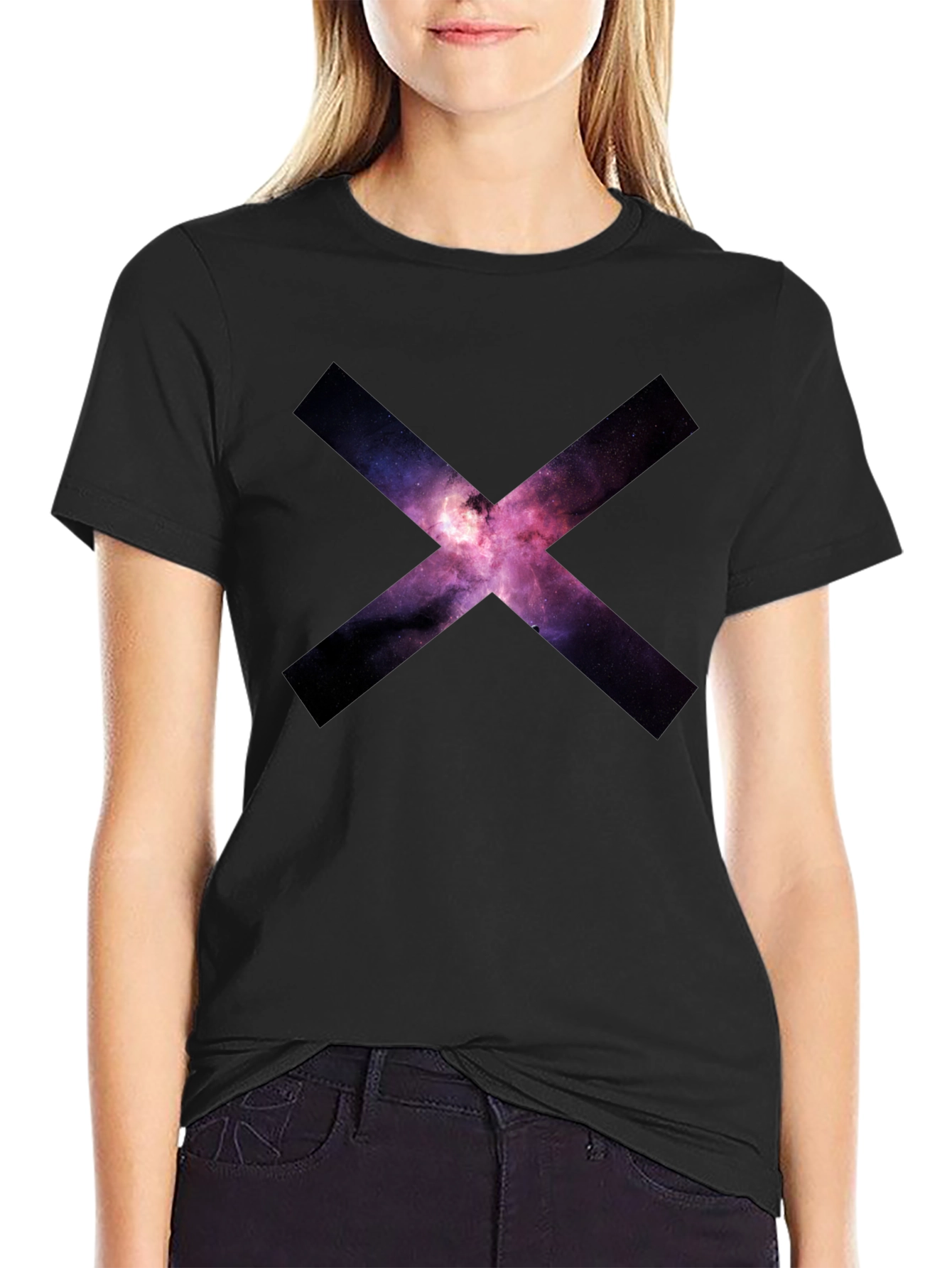 Galaxy X Graphic Black T-Shirt