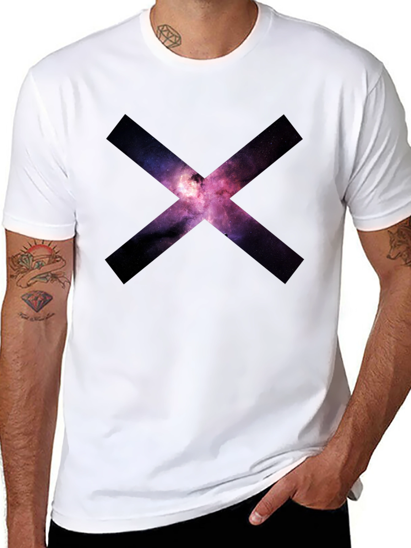 Galaxy X Graphic Black T-Shirt