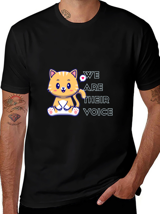 Cute Cat Graphic T-Shirt - We Are Their Voice