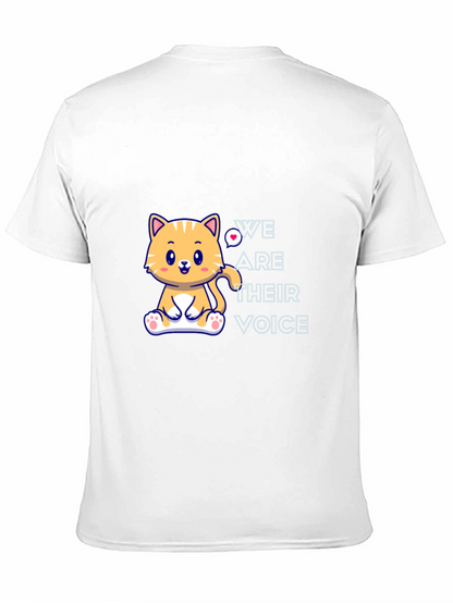 Cute Cat Graphic T-Shirt - We Are Their Voice