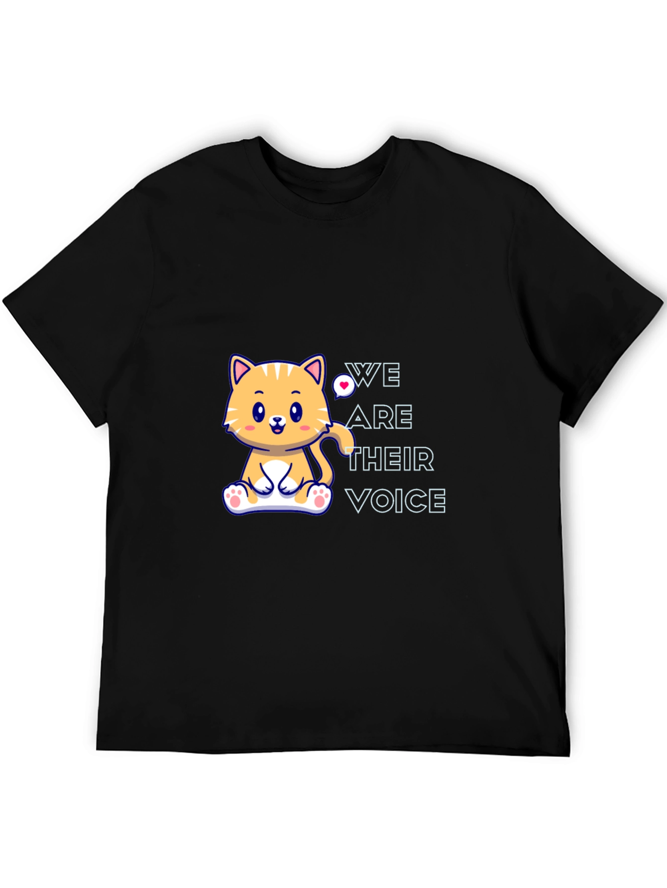 Cute Cat Graphic T-Shirt - We Are Their Voice
