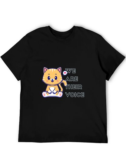 Cute Cat Graphic T-Shirt - We Are Their Voice