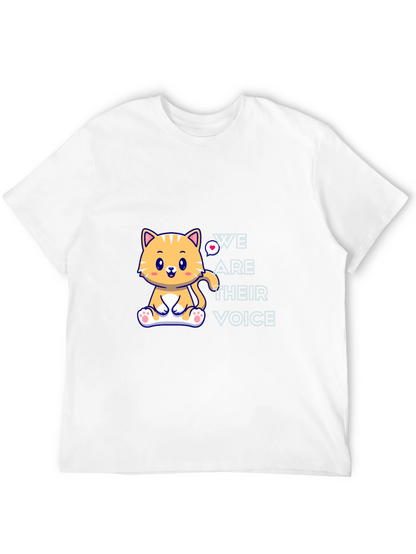 Cute Cat Graphic T-Shirt - We Are Their Voice