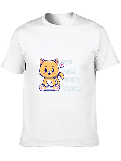 Cute Cat Graphic T-Shirt - We Are Their Voice
