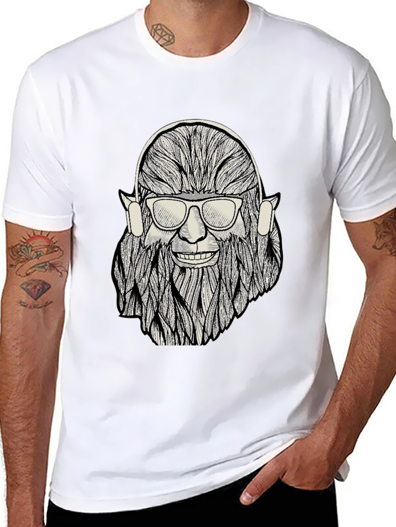 Bigfoot DJ T-Shirt - Funny Sasquatch Rave Party Tee