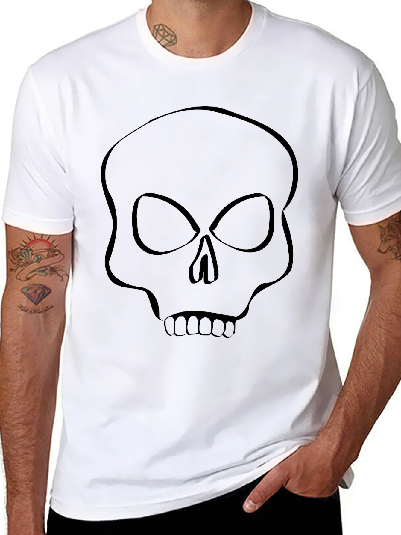 Skull Graphic Black T-Shirt - Mens Fashion