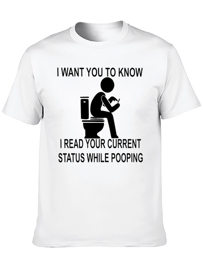 Funny Toilet Humor T-Shirt - Read Your Status