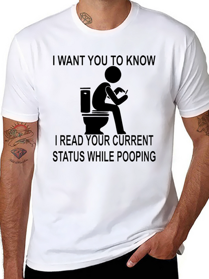 Funny Toilet Humor T-Shirt - Read Your Status